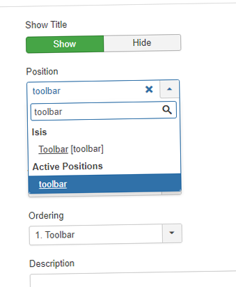 Backend  Admin Toolbar - This will NOT display on the Backend frontpage
