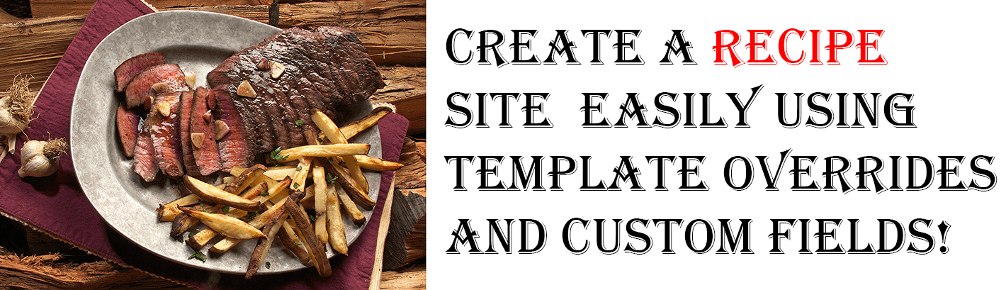 Create a recipes site using template overrides