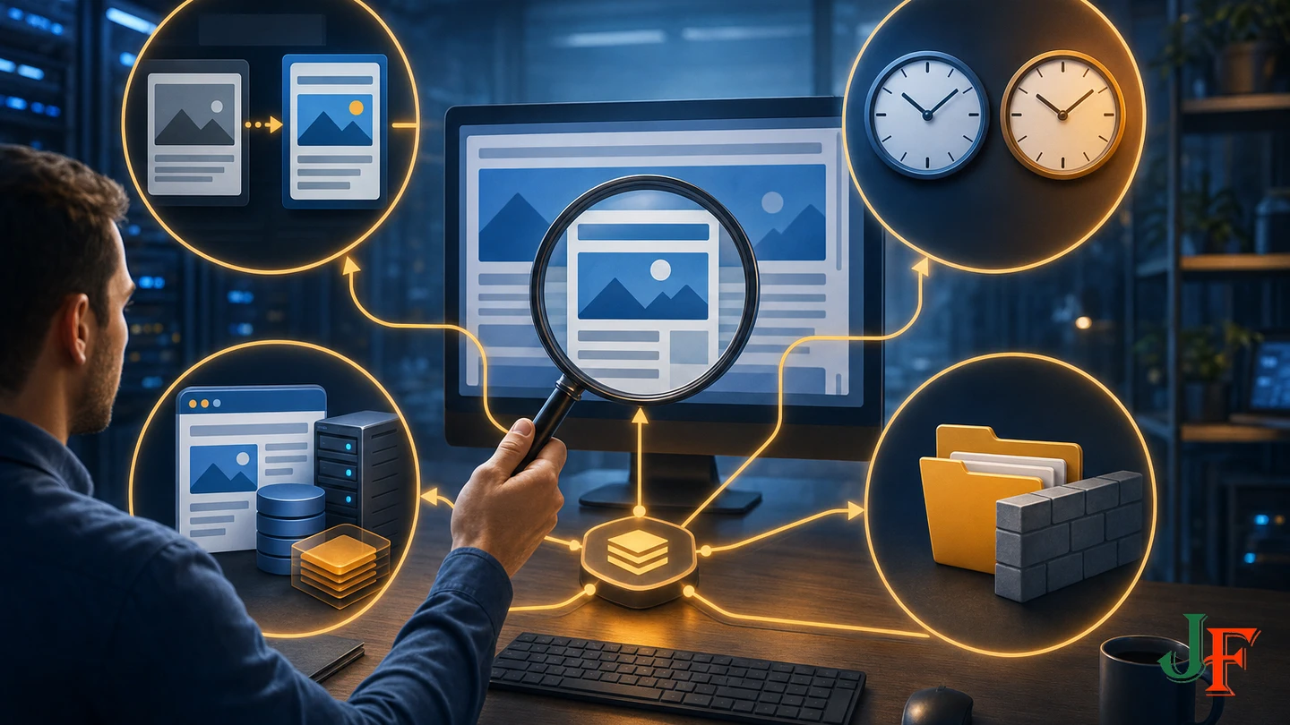 Diagnostic paths for stale modules, timing errors, layered caches, and folder access problems