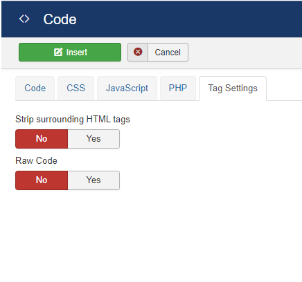 regular labs code settings