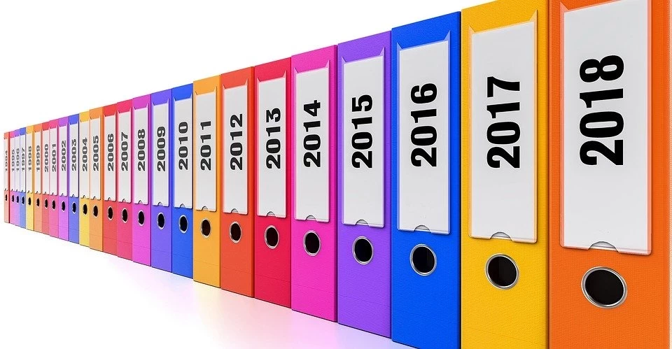 Folders by year